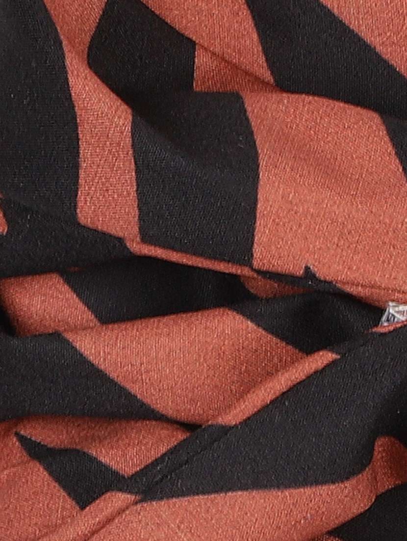 Coral Printed Viscose Headband And Scrunchy Combo Pack