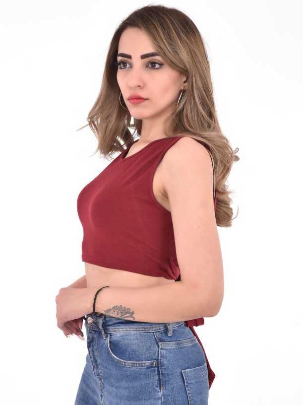 cotrel women solid crop top - 17989249 - Standard Image - 2