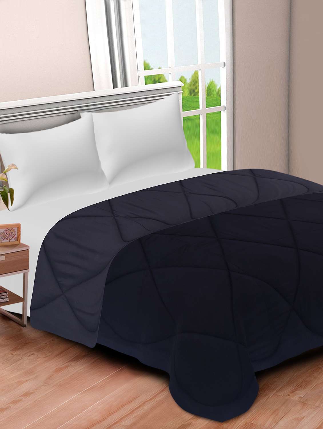 black grey double bed comforter