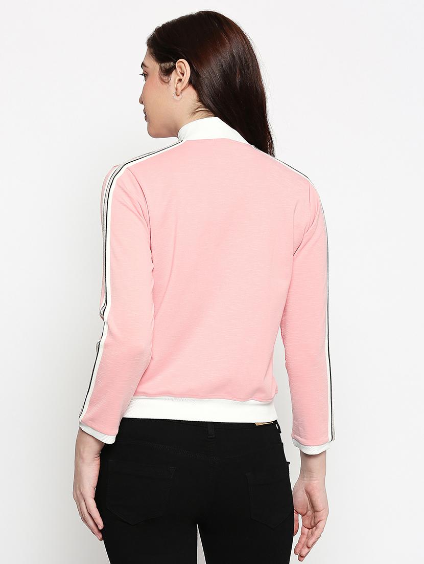 contrast bind bomber jacket - 17994450 - Standard Image - 2