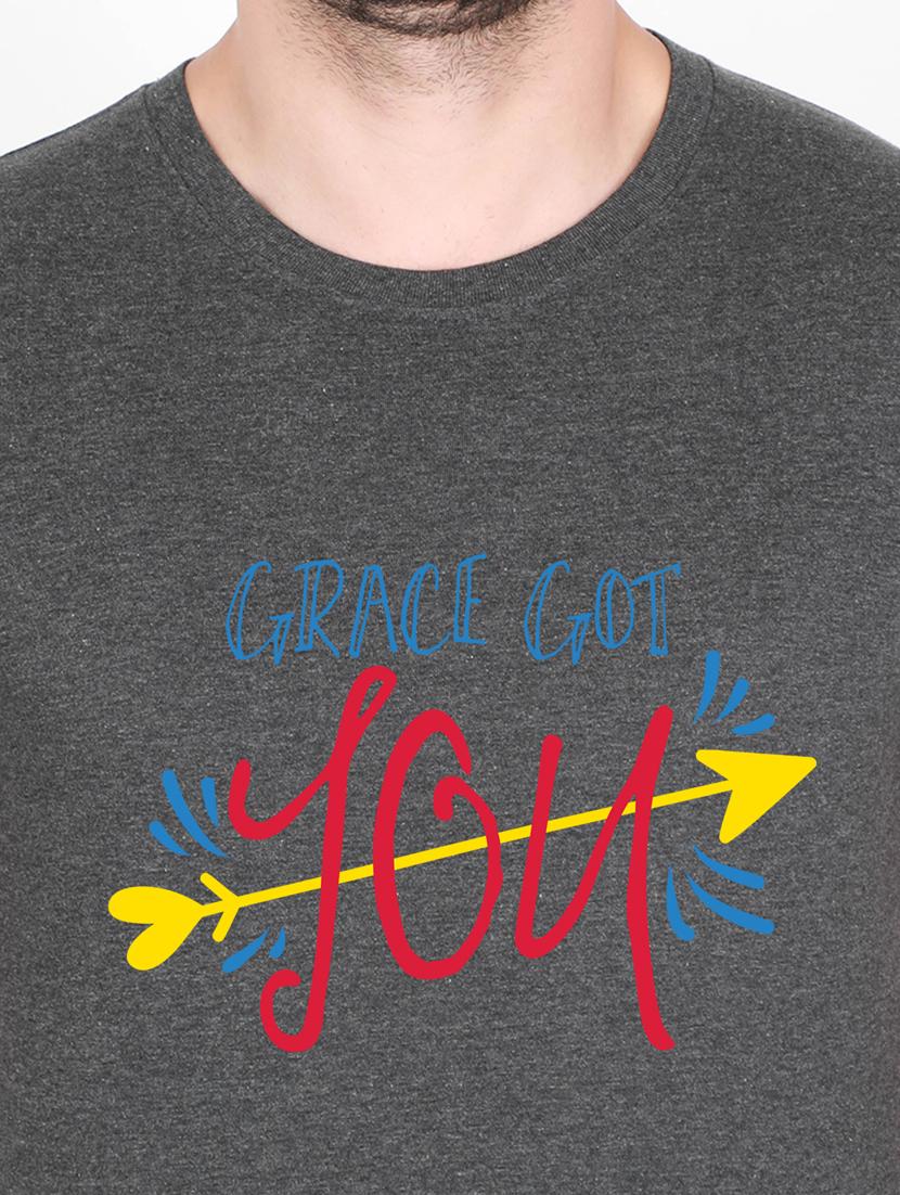 grey printed t-shirt - 17995794 - Standard Image - 2