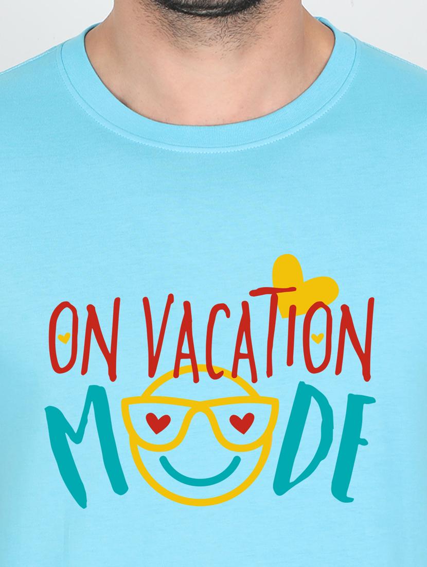 light blue printed t-shirt - 17995801 - Standard Image - 2