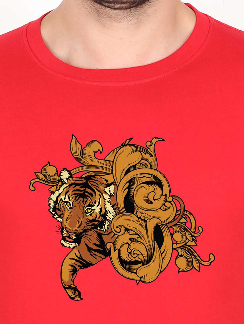 red printed t-shirt - 17995804 - Standard Image - 2