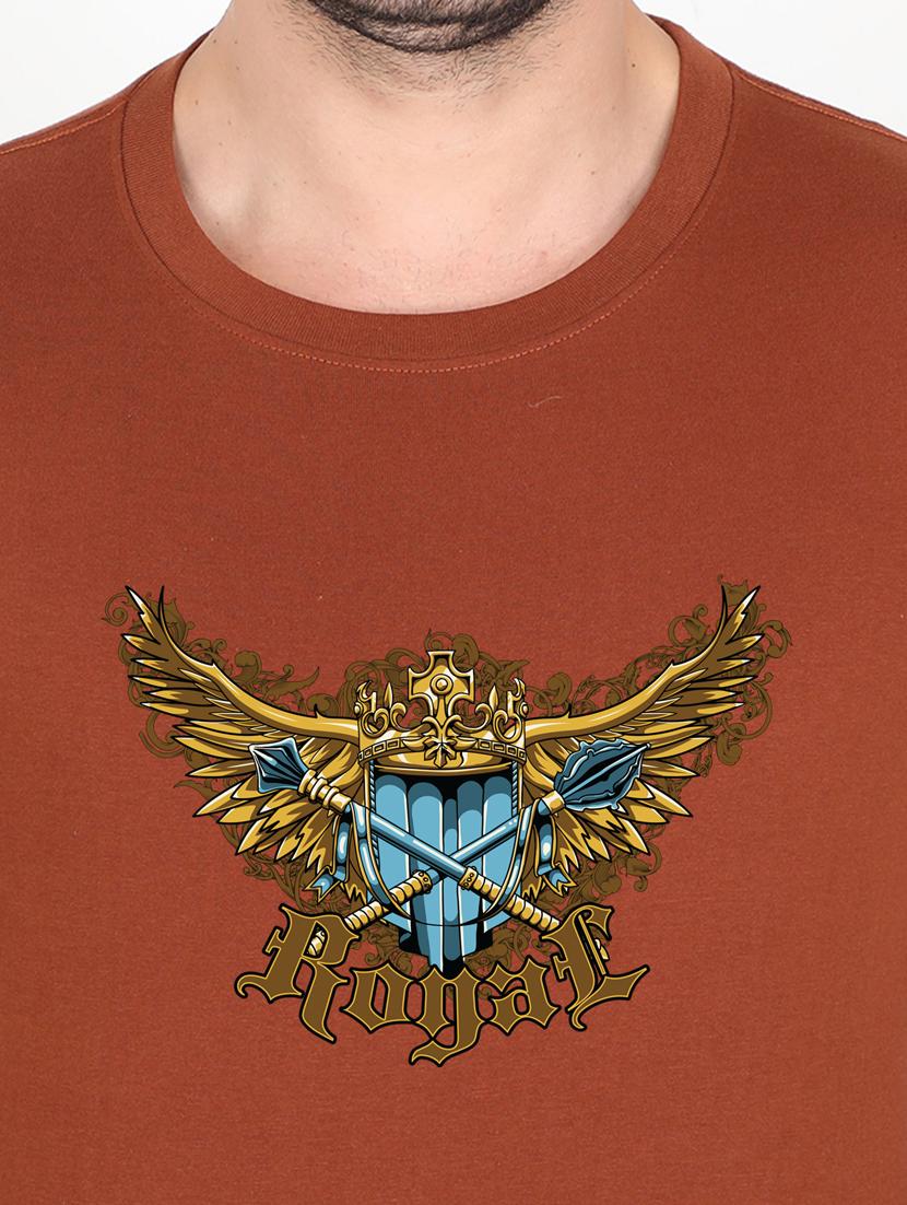 brown printed t-shirt - 17995813 - Standard Image - 2