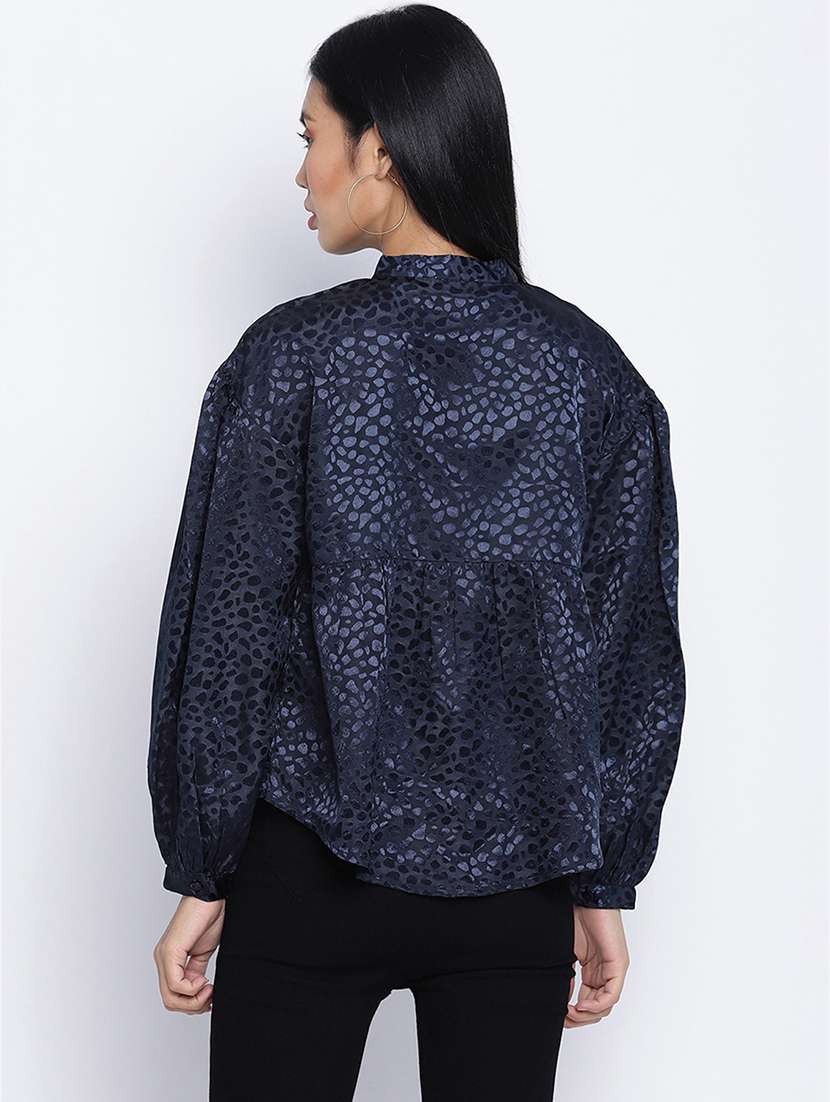 women's straight mandarin neck top - 17996893 -  Standard Image - 2