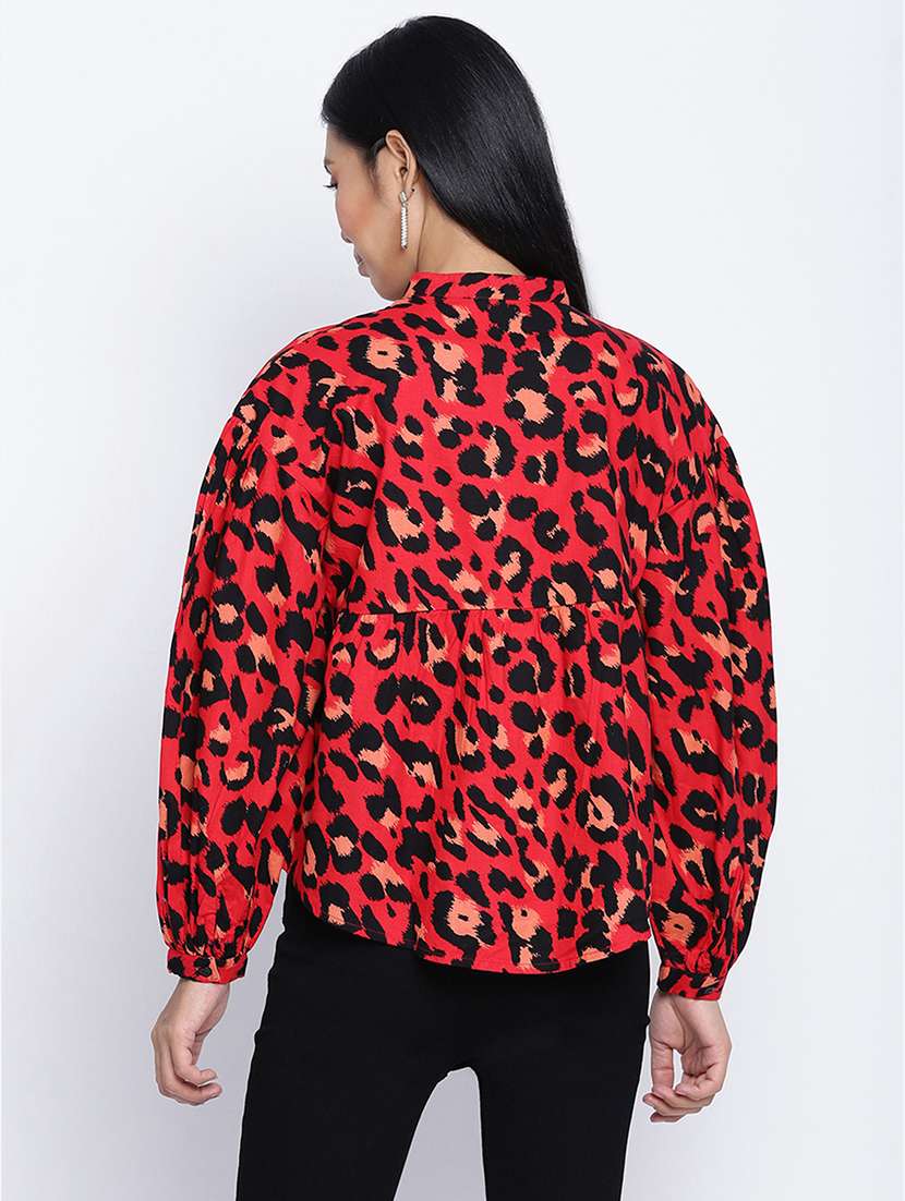 women's straight mandarin neck top - 17996895 -  Standard Image - 2