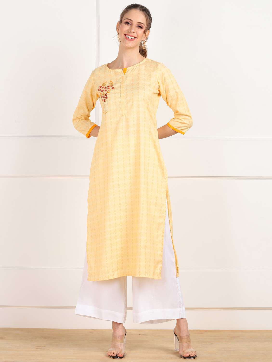 printed straight kurta