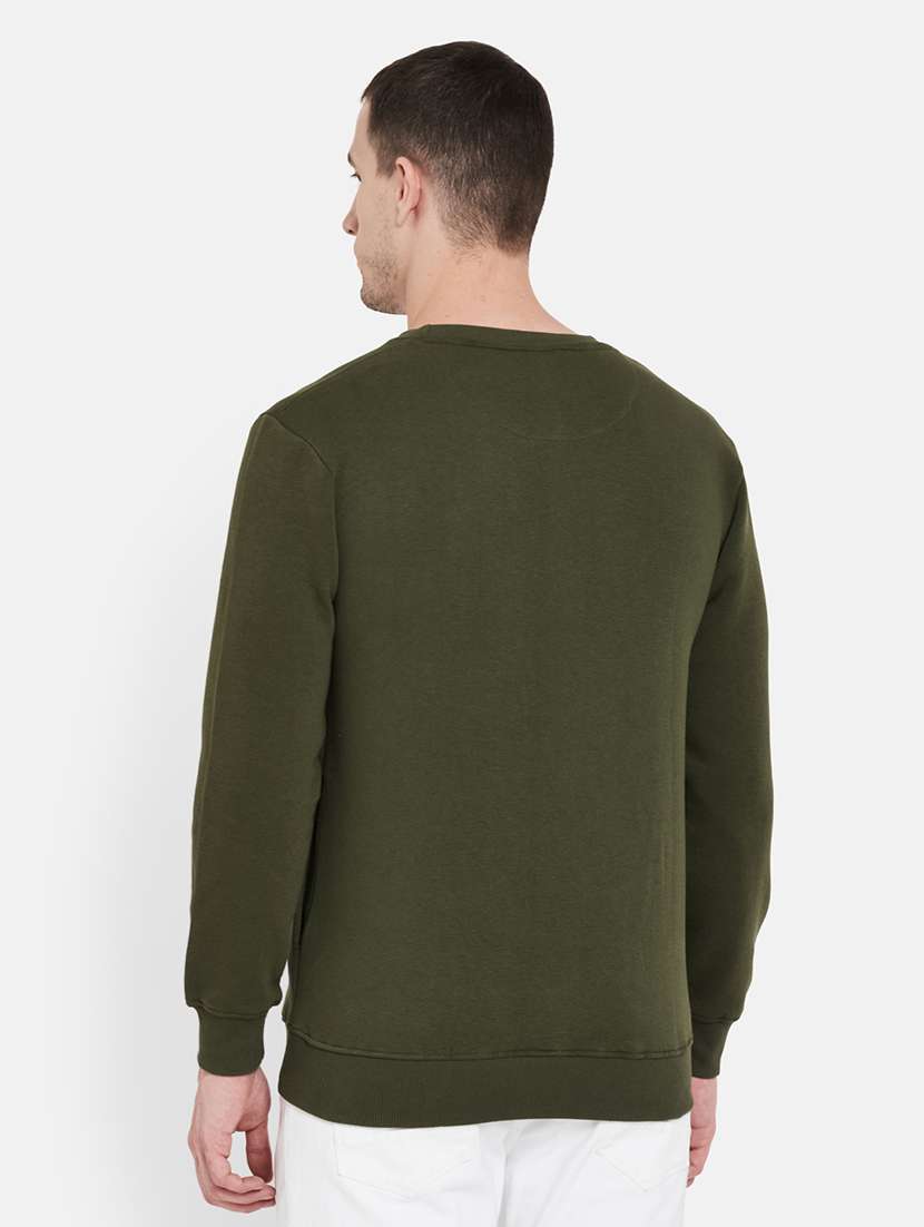olive green printed sweatshirt - 17997243 -  Standard Image - 2