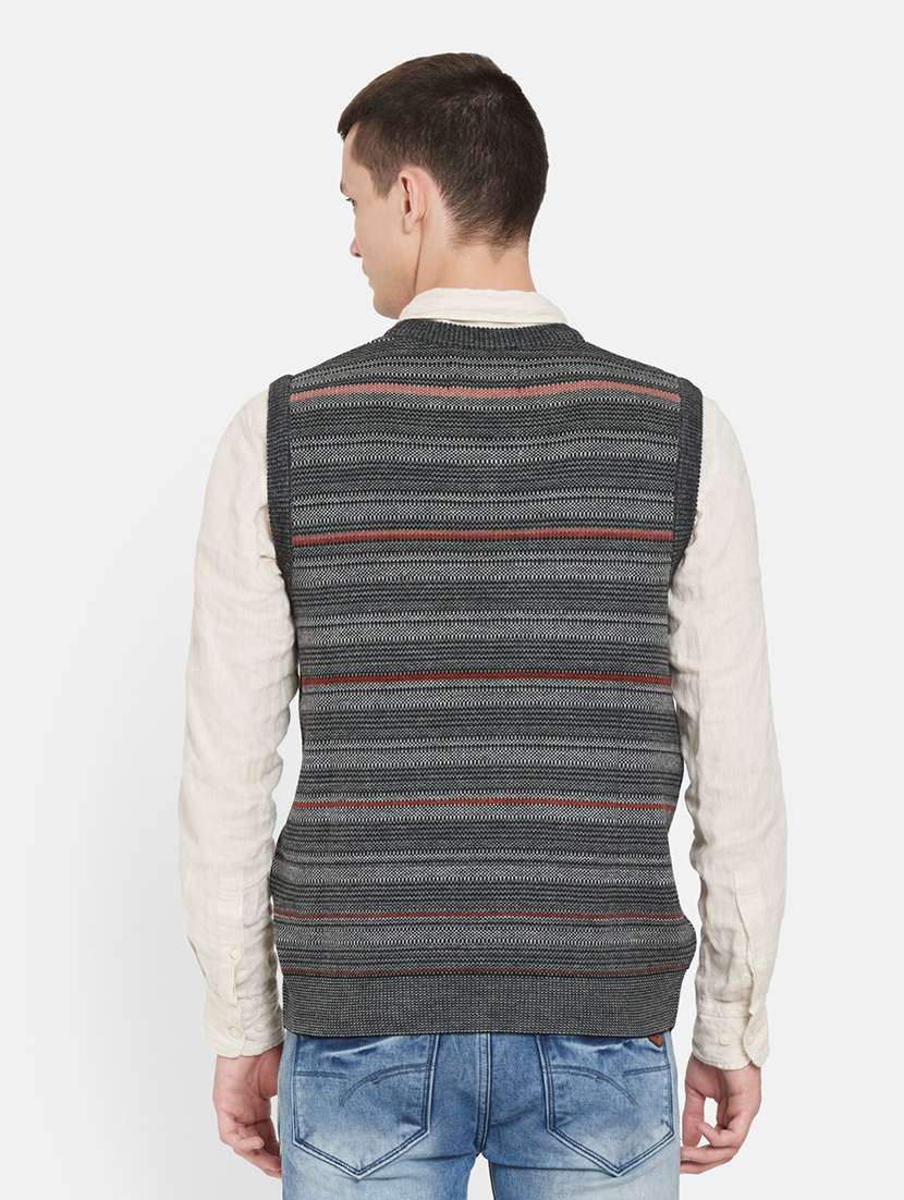 grey striped pullover - 17997324 - Standard Image - 2