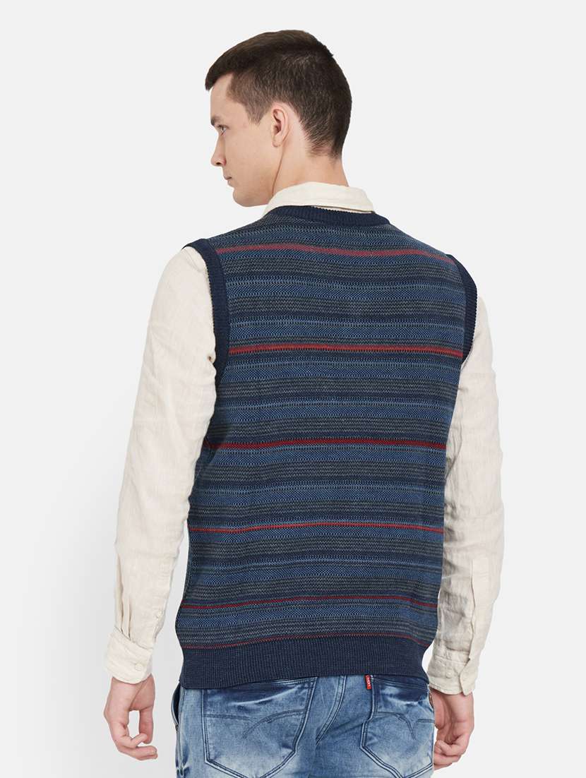 navy blue striped pullover - 17997325 - Standard Image - 2