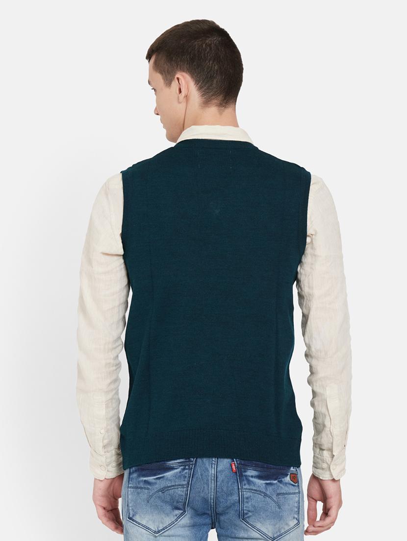 teal blue solid pullover - 17997342 - Standard Image - 2