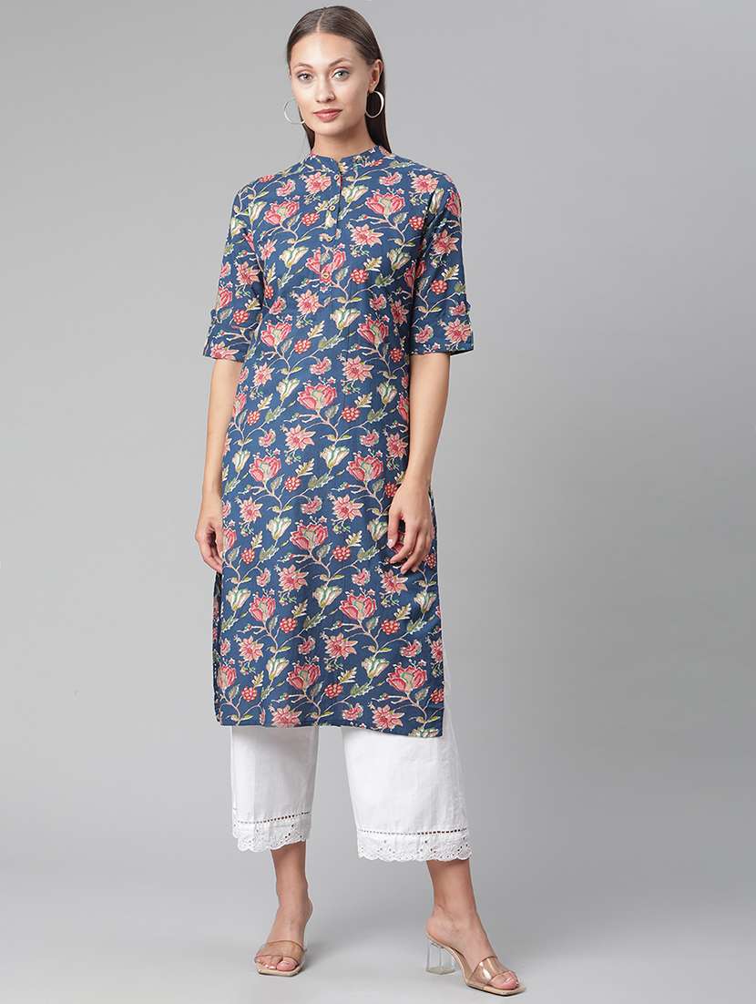 floral straight kurta