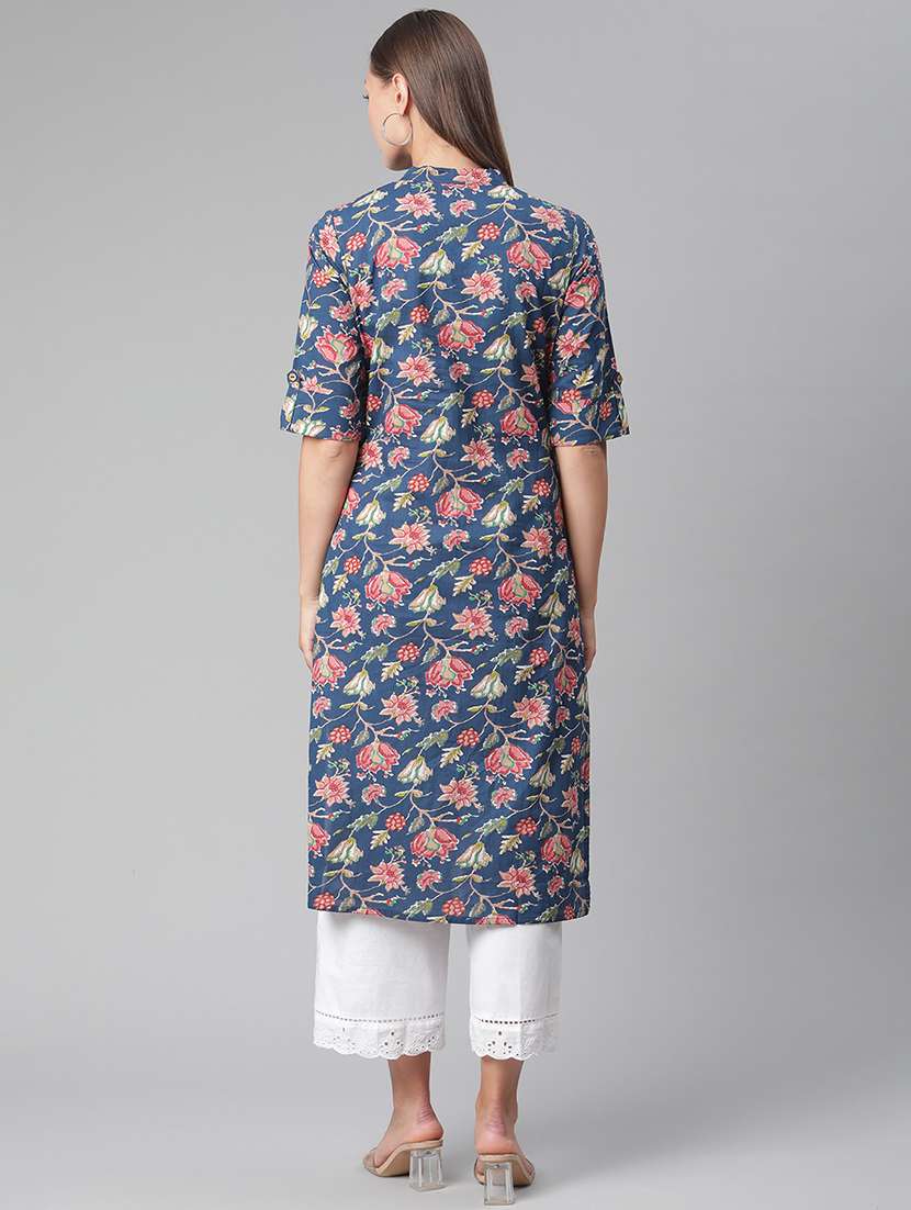 floral straight kurta - 17997502 -  Standard Image - 2
