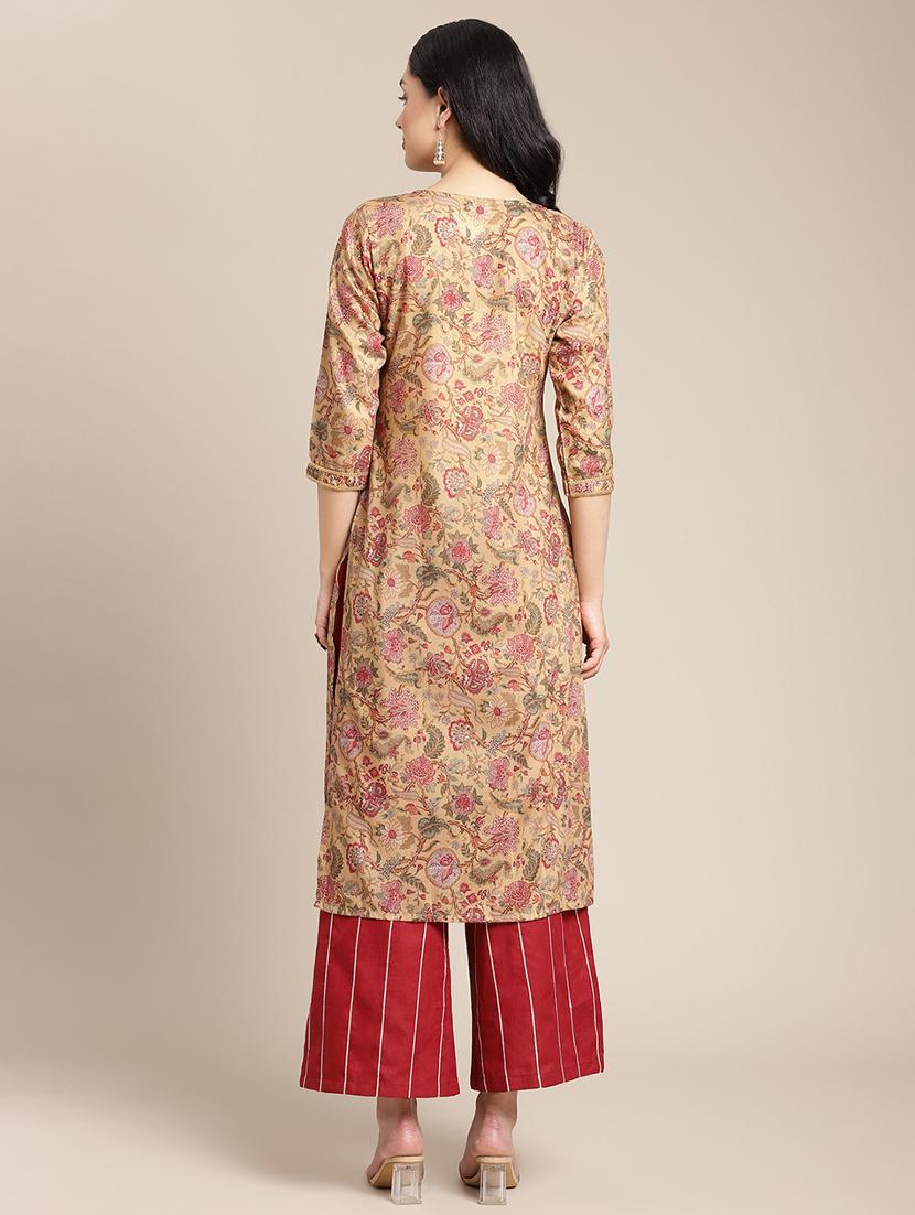 printed straight kurta - 17997956 - Standard Image - 2