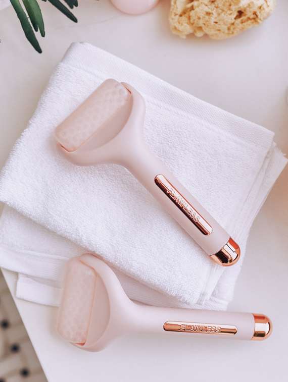 favon ice roller face massager facial skin care tool with cool gel beads for cold massage therapy