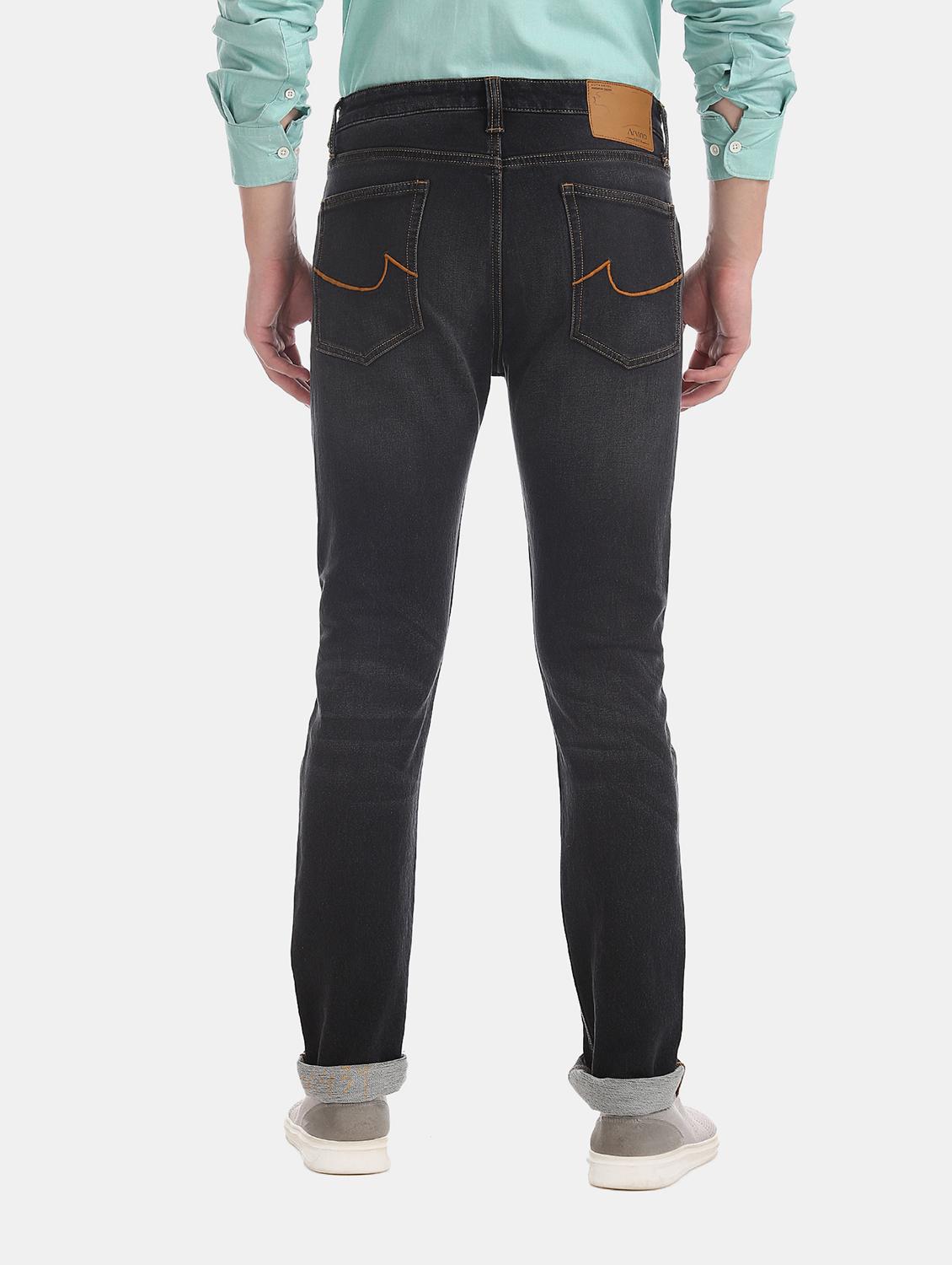 dark blue solid stone washed jean - 17999752 - Standard Image - 2