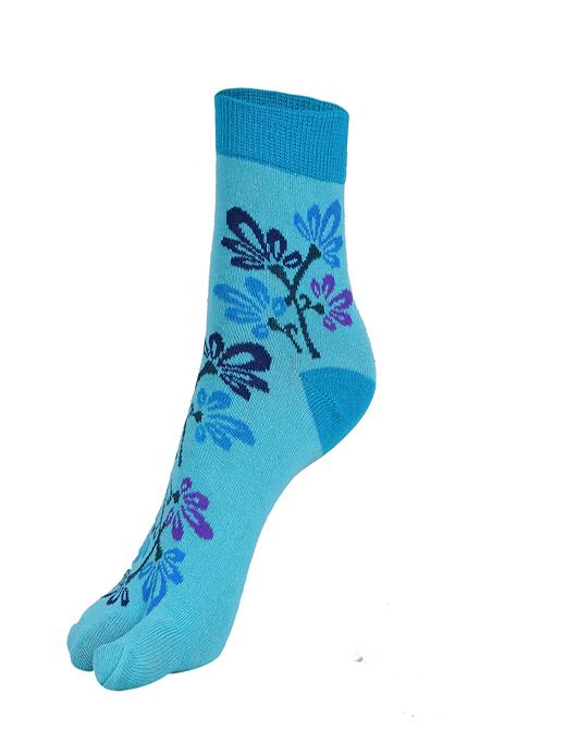 ankii cotton floral premium women socks with thumb, pack of 3 - 18000192 - Standard Image - 2