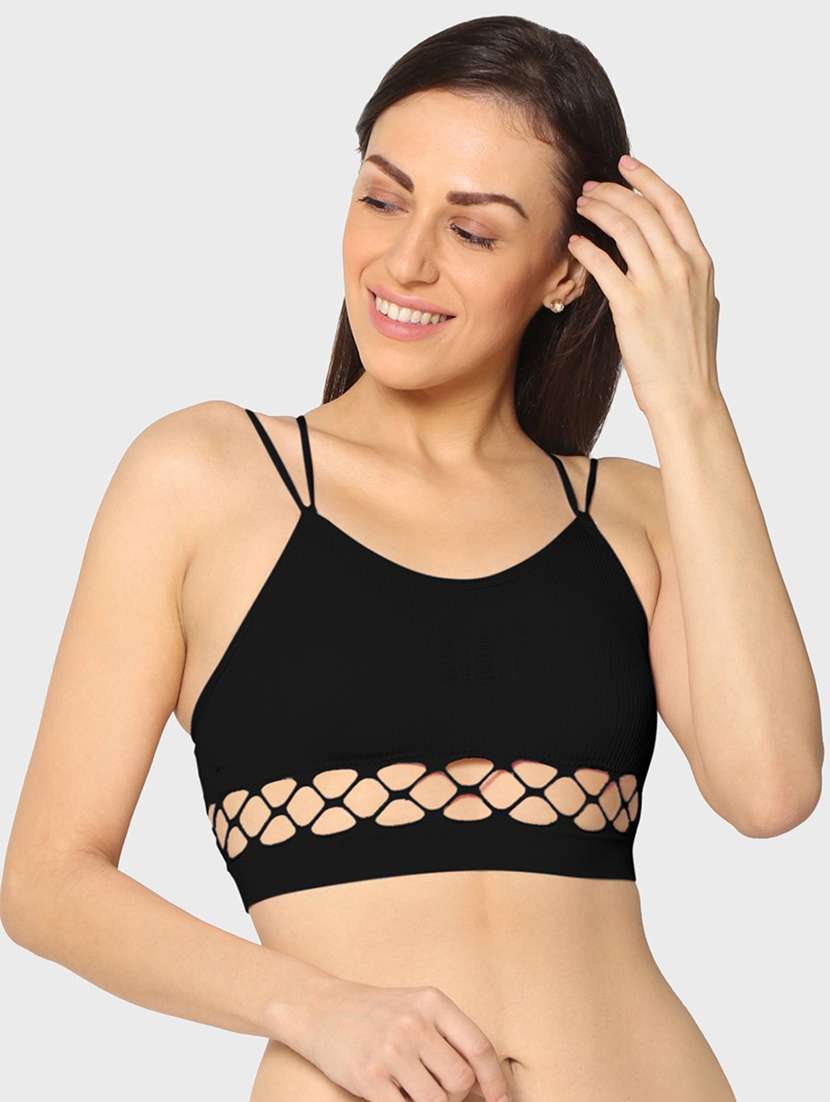 black solid bralette  bra