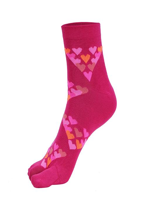 ankii cotton prints premium women socks with thumb, pack of 3 - 18000369 - Standard Image - 2
