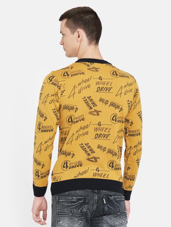 yellow printed pullover - 18000604 - Standard Image - 2
