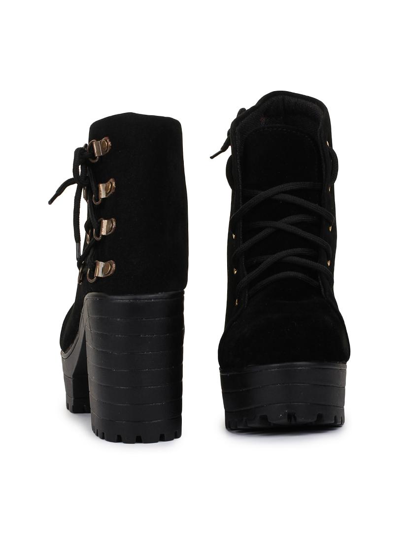 black lace up ankle boot - 18002779 - Standard Image - 2