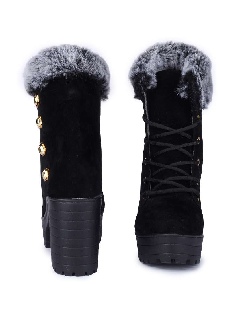 black lace up ankle boot - 18002783 -  Standard Image - 2