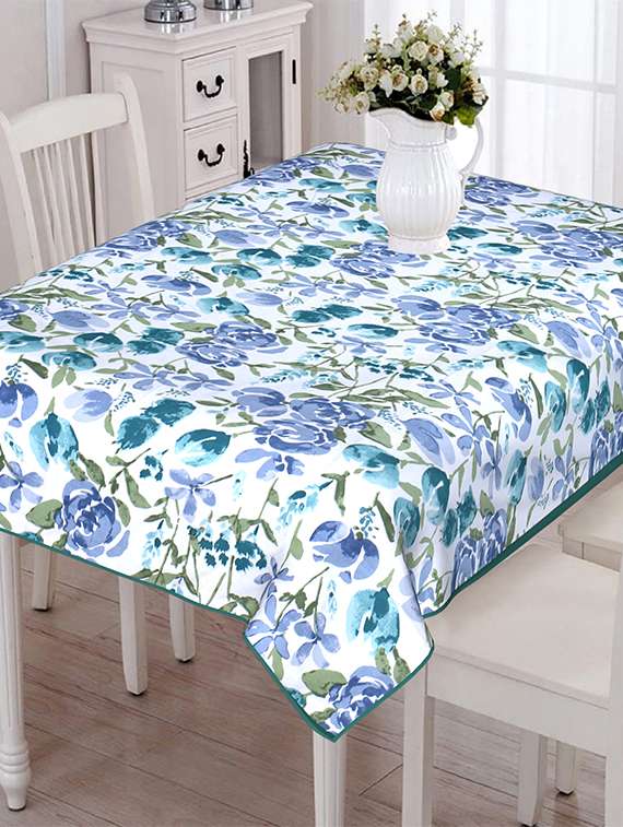 texstylers 200 tc pure cotton canvas jaipuri block printed 6 seater table cloth cover