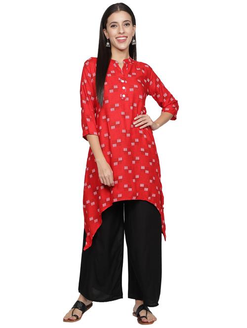 women's asymmetric kurta - 18005260 - Standard Image - 0