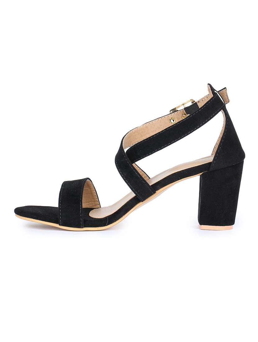 black synthetic closed back sandals - 18005341 -  Standard Image - 2