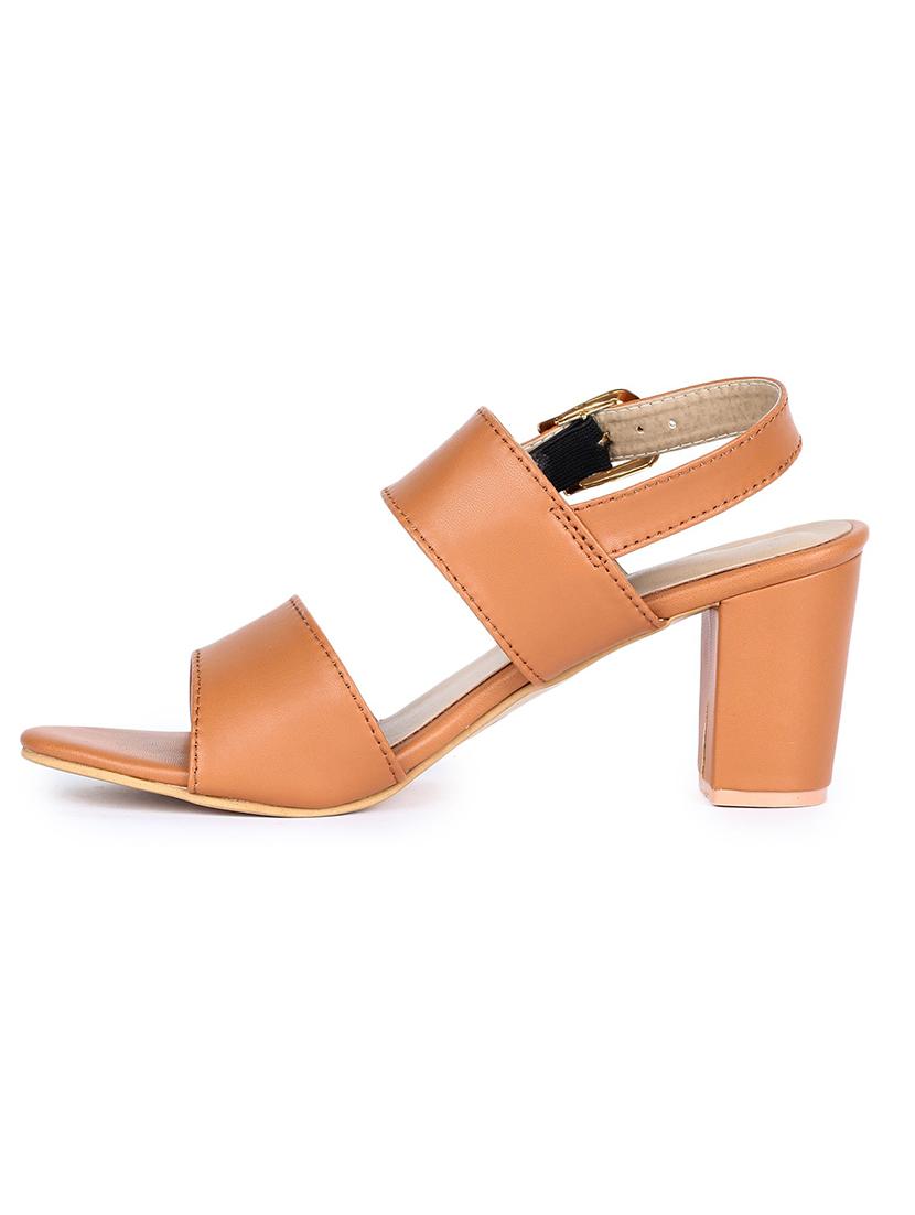 tan synthetic closed back sandals - 18005355 - Standard Image - 2