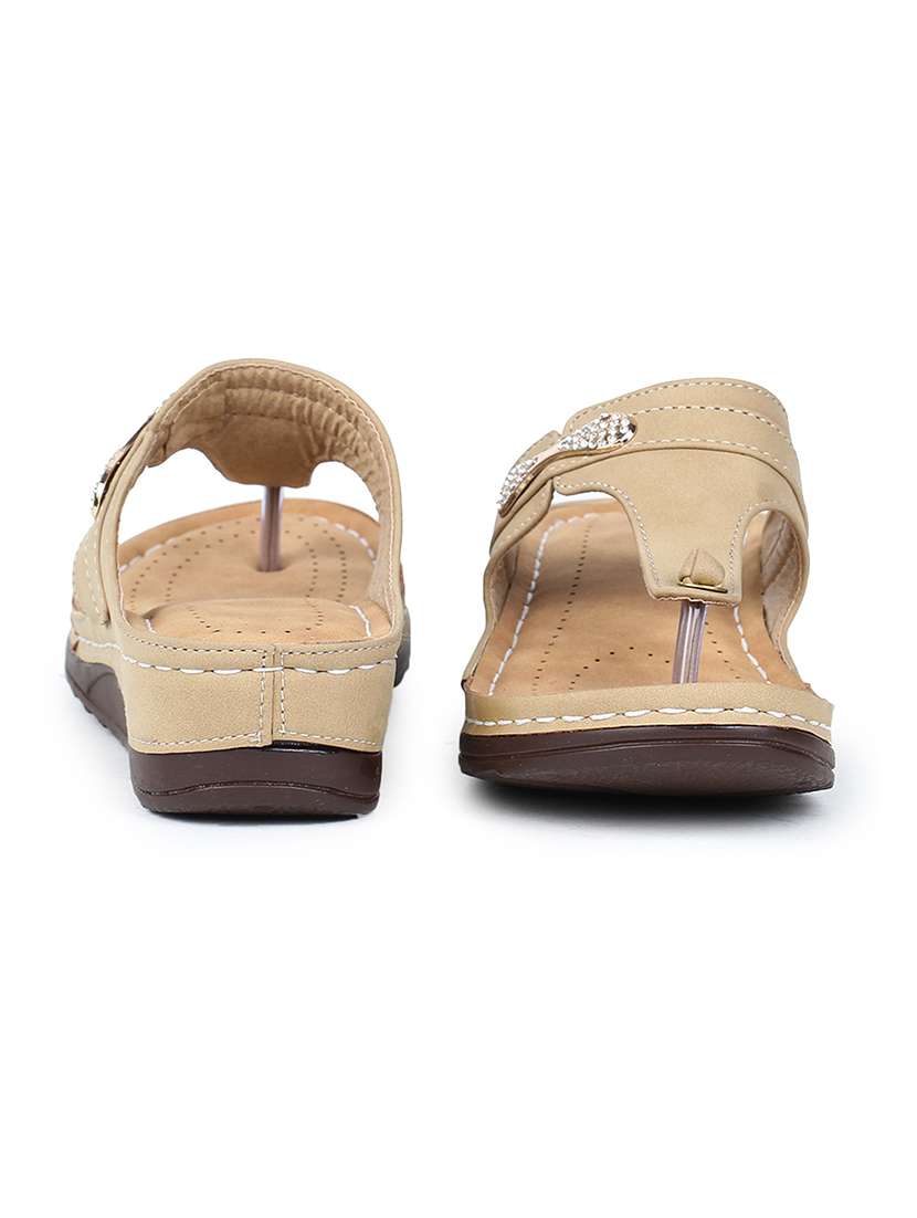 beige t-strap wedge - 18005799 -  Standard Image - 2