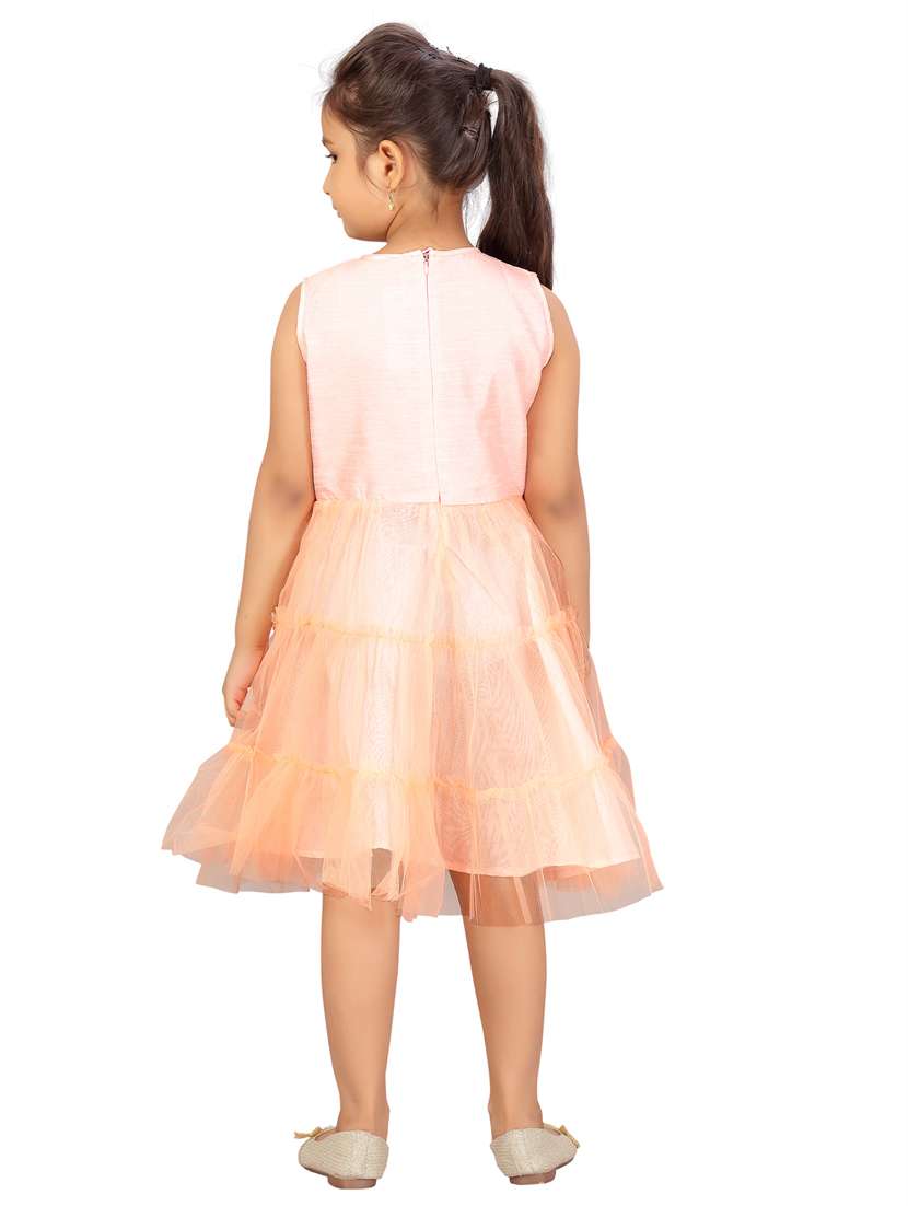 orange net frock - 18005857 - Standard Image - 2