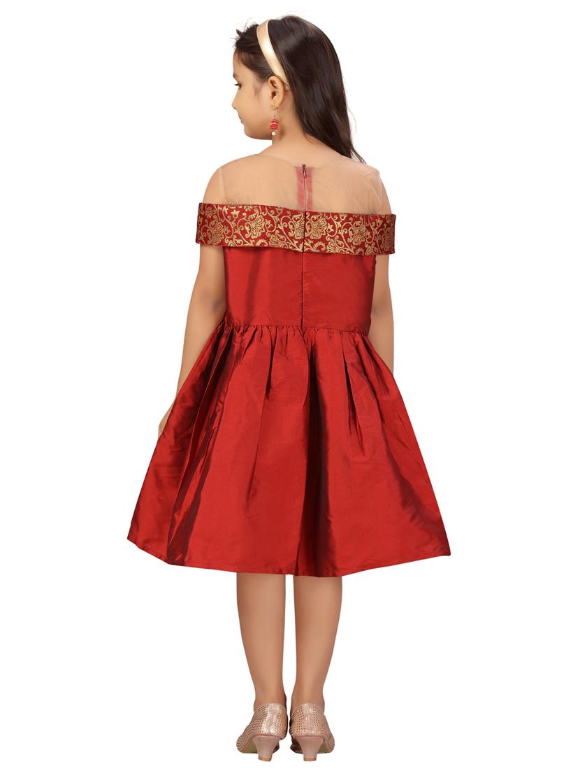 red silk blend frock - 18005858 - Standard Image - 2