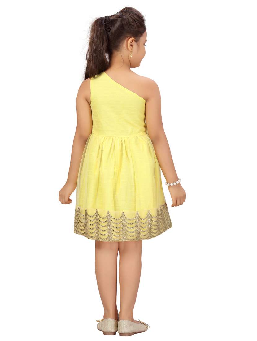 yellow net frock - 18005860 -  Standard Image - 2