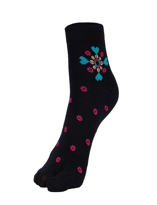 ankii cotton self design premium women socks with thumb, pack of 3 - 18006872 -  Standard Image - 2