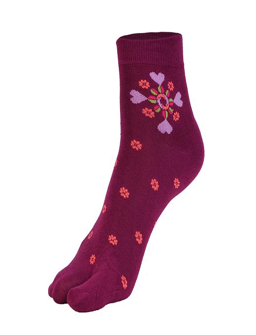 ankii cotton self design premium women socks with thumb, pack of 3 - 18006876 - Standard Image - 2