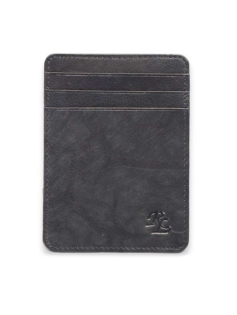 black leather card holder - 18007286 - Zoom Image - 0