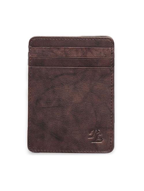 brown leather card holder - 18007287 - Standard Image - 0