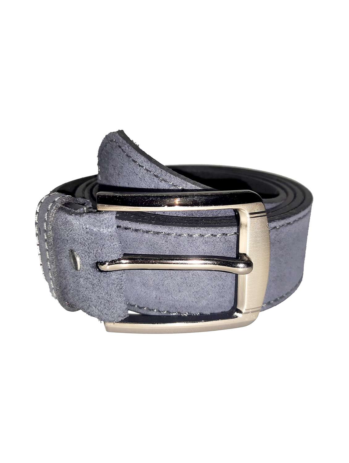 grey leather belt