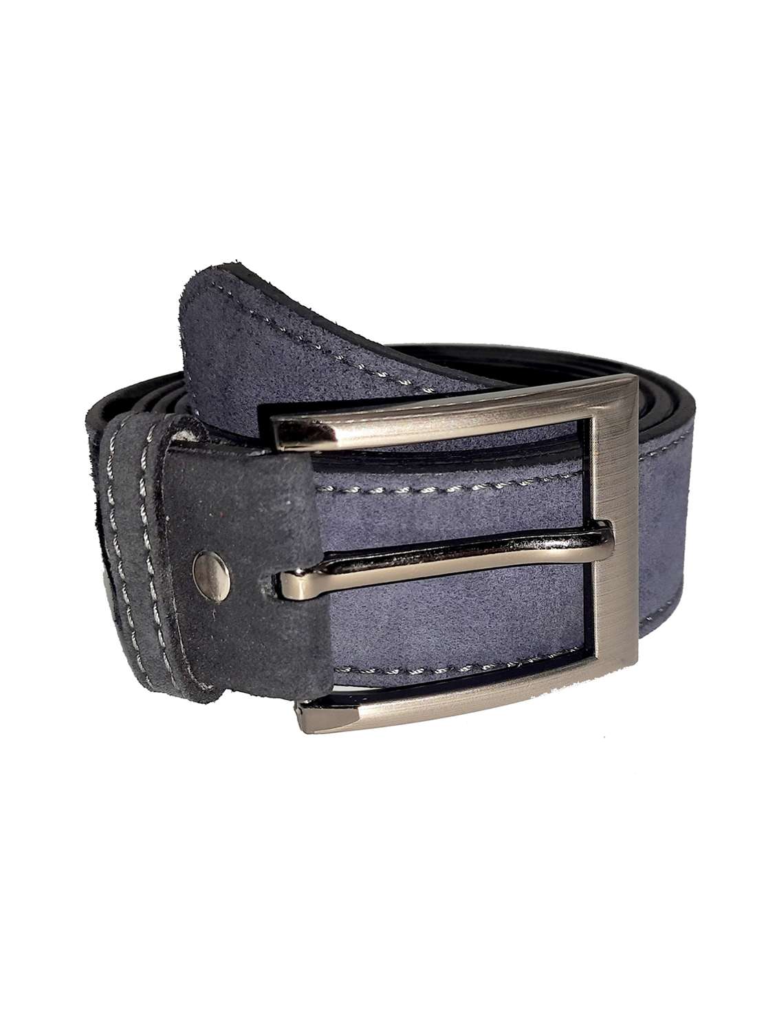 blue leather belt