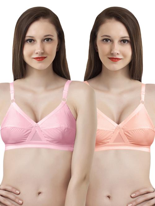 set of 2 solid regular bra - 18009693 - Standard Image - 0