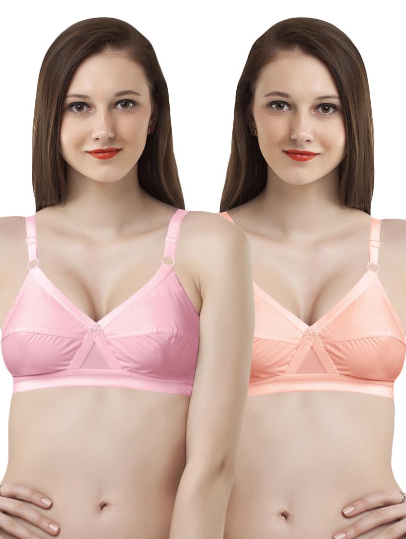 set of 2 solid regular bra - 18009693 - Zoom Image - 0
