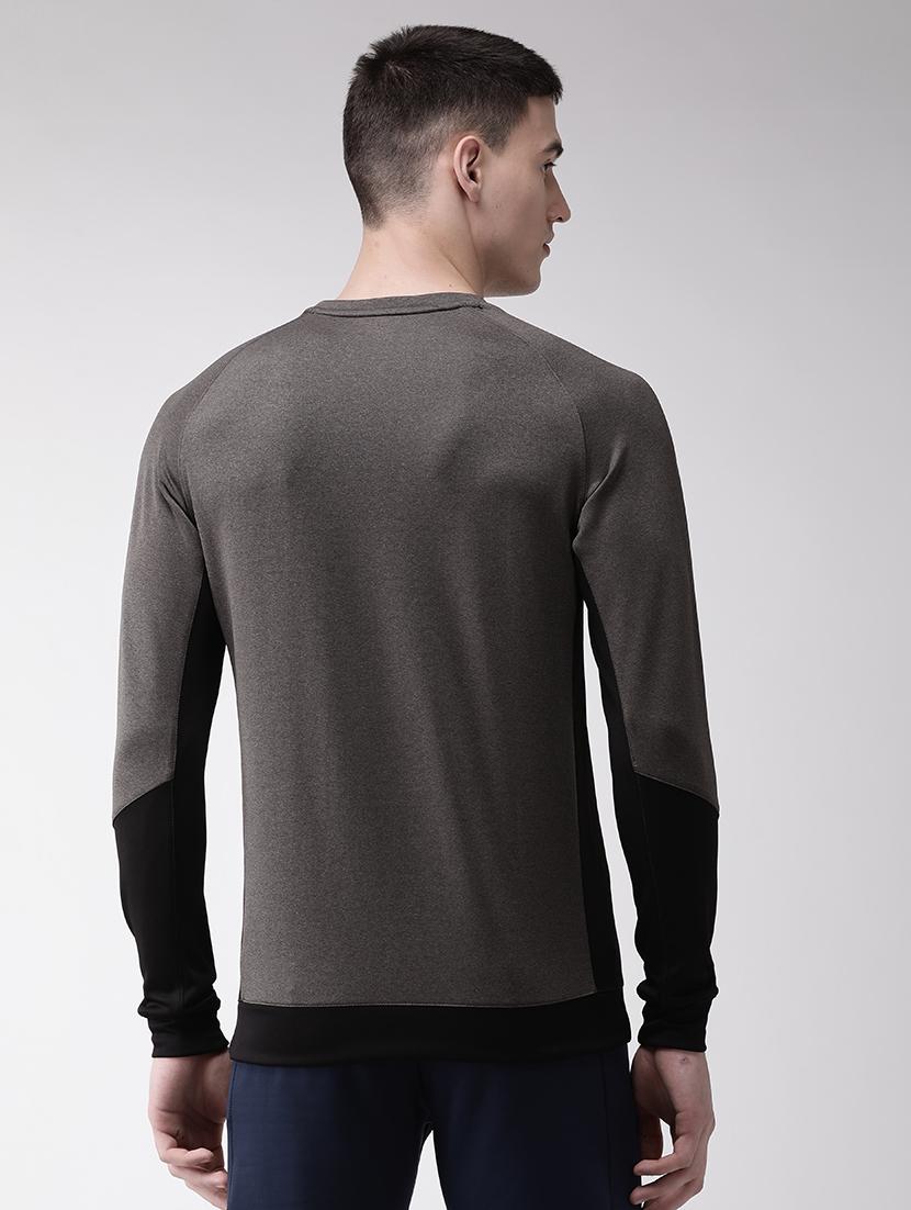 grey color block sweatshirt - 18009879 - Standard Image - 2