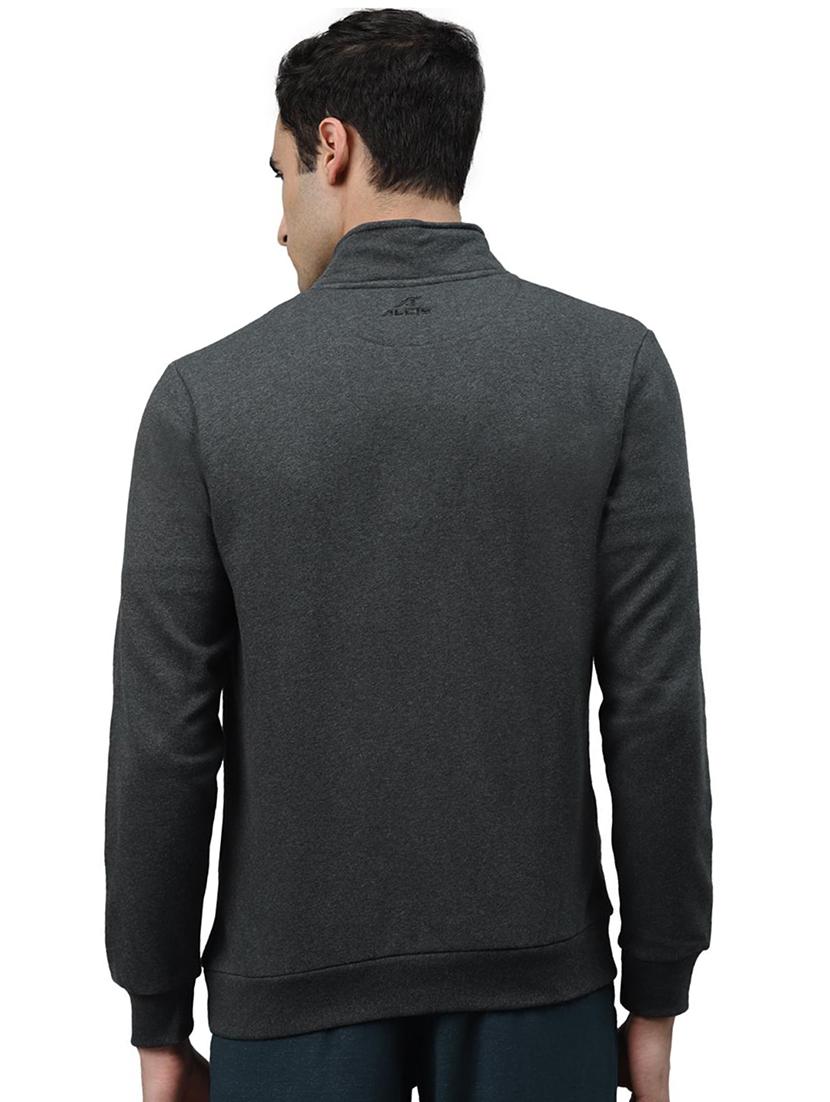 grey solid sweatshirt - 18009882 - Standard Image - 2