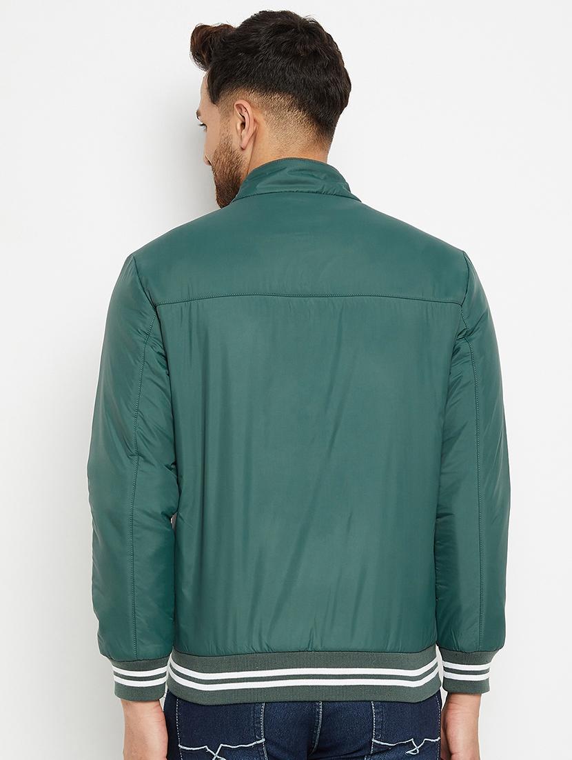 green solid bomber jacket - 18009903 - Standard Image - 2