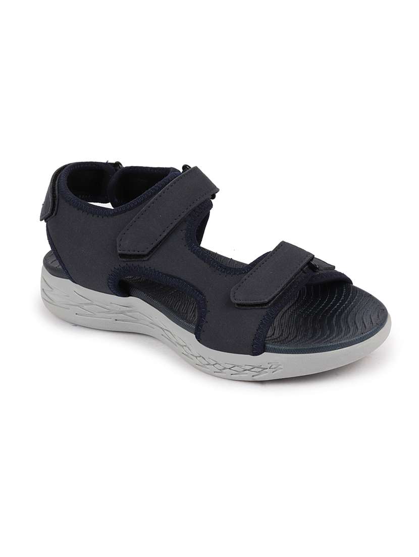 blue pu back strap floaters