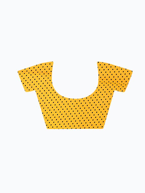 yellow georgette printed saree with blouse - 18011698 - Standard Image - 2