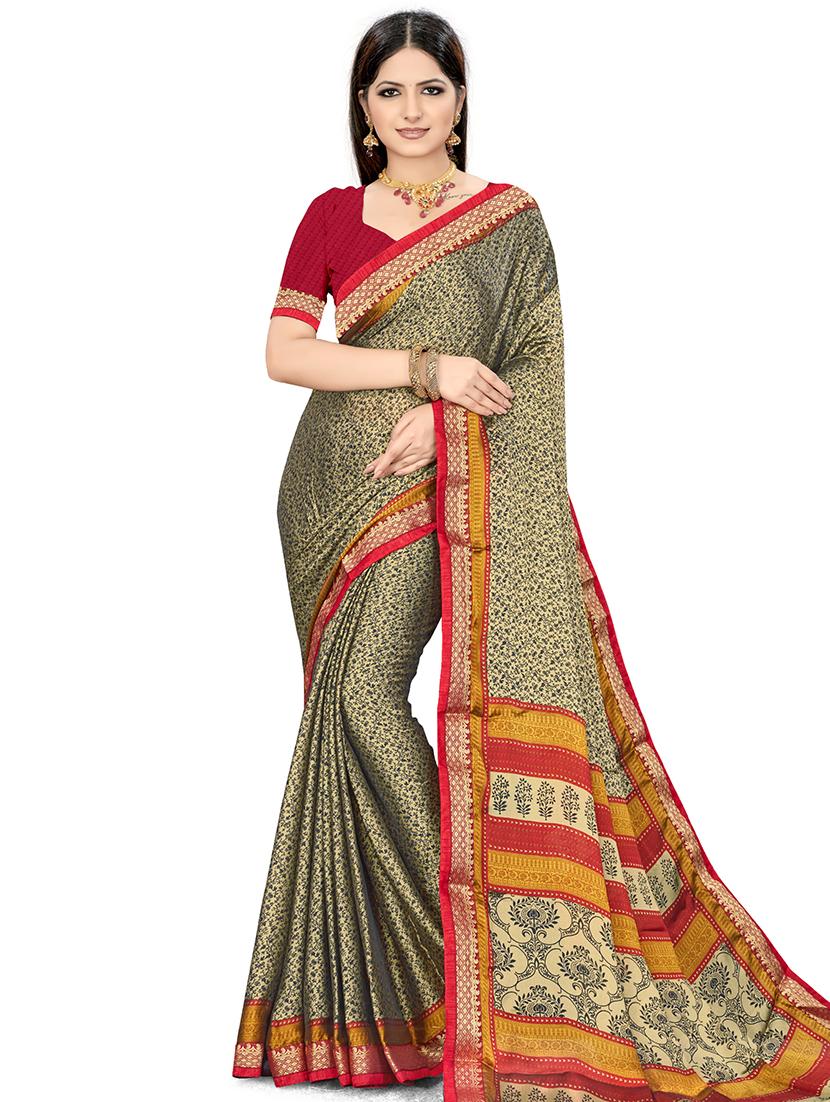 floral printed saree  with blouse