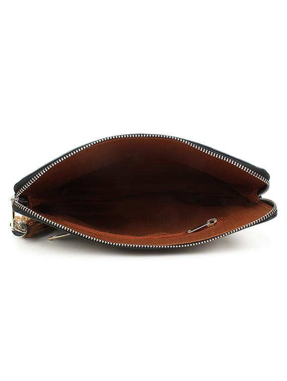 tan leatherette (pu) regular clutch - 18012311 - Standard Image - 2