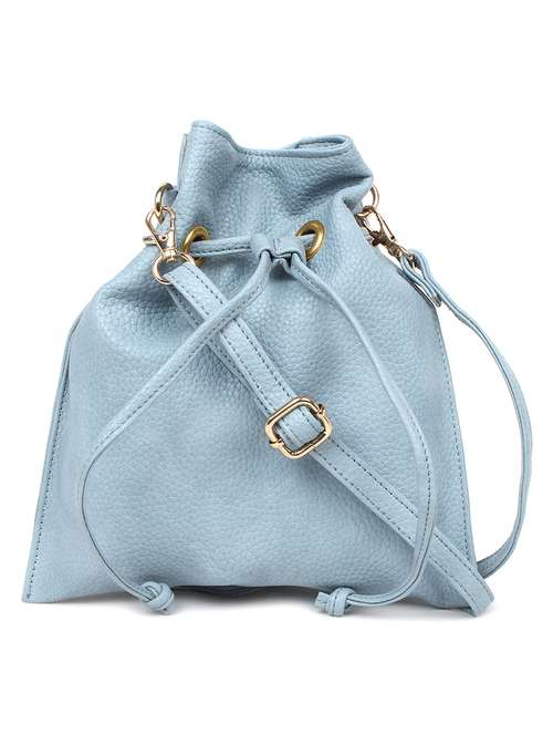 grey leatherette (pu) sling bag - 18012823 -  Standard Image - 0